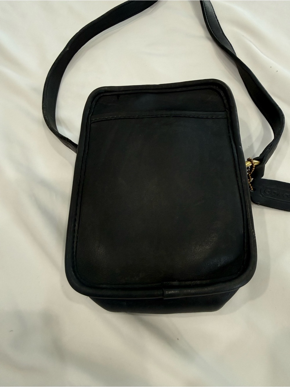 COACH VTG Kit Black Leather Crossbody 9973 # Style Camera Bag Zip Closure. - Picture 3 of 8